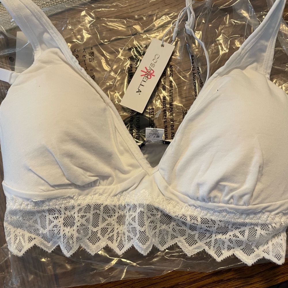 Cosabella Avi Triangle Bralette White M Tall? Medium